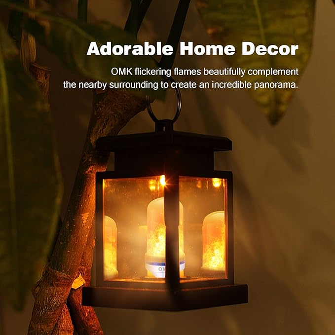 OMK Flame Light Bulbs, Christmas Decorations Flame Bulb, LED Flame Effect Fire - Image 2