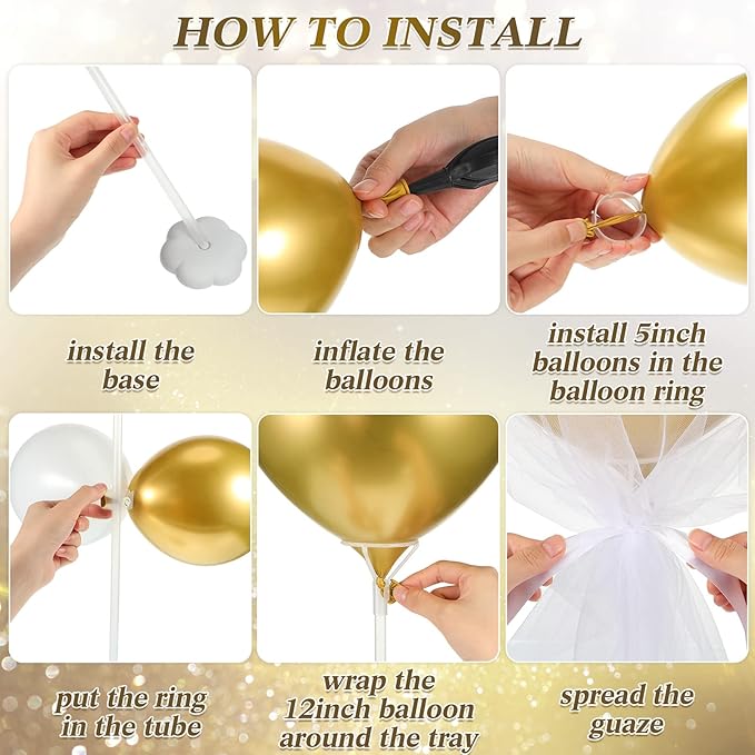BBTO 8 Set Table Centerpieces Balloons Stand Kit - Image 3