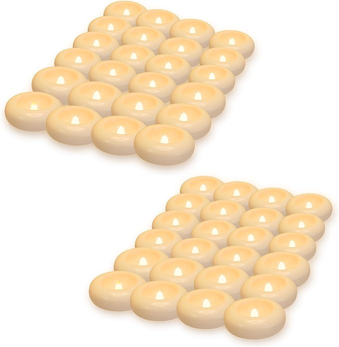 Aignis 48pcs Flameless LED Floating Candles, 120+ Hours Glow Time, 3 Inch by Aignis
