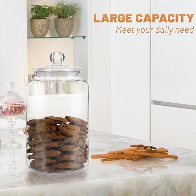 2 Pack 1 Gallon Plastic Cookie Jars, Unbreakable Apothecary Jars - Image 6