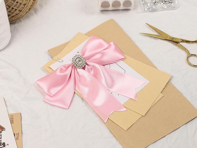 Rose Pink Satin Ribbon 1-1/2 inch X Continuous 25 Yards, Single Face Polyester - Image 7