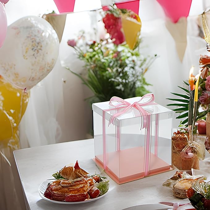 XININSUN pink clear cake box - Image 7