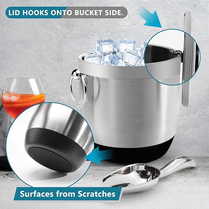 Double-Wall Stainless Steel Insulated Ice Bucket - Image 6