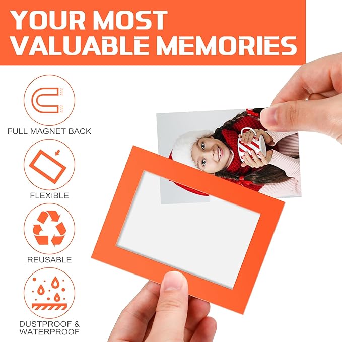 Soaoo 60 Pcs Magnetic Picture Frames Wallet Size 2.5 x 3.5 Inches Reusable - Image 3