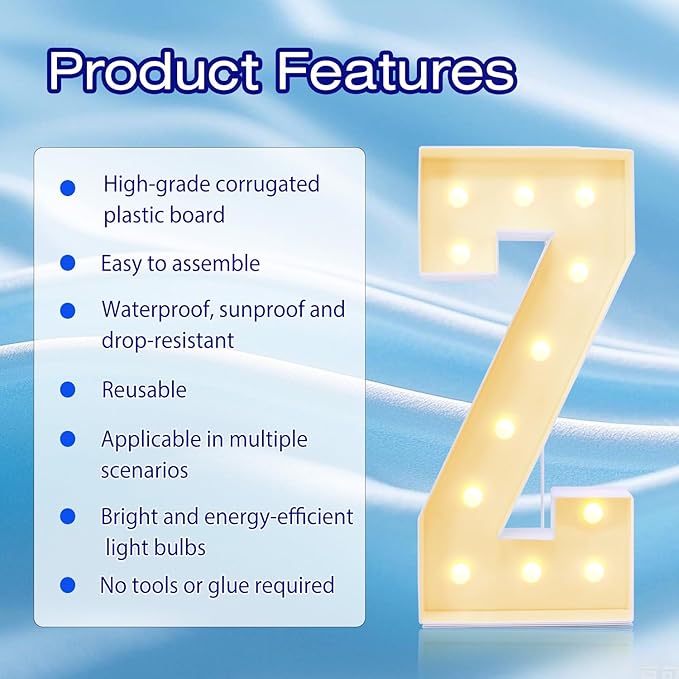 4FT Marquee Plastic Letters Z - Image 2