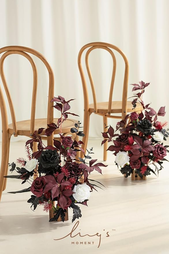 Ling's Moment 17.5" Tall Free Standing Artificial Flowers Arrangements 4 pcs - Image 5