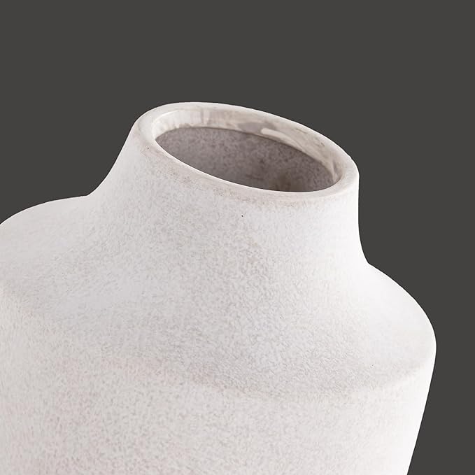 Mitt&Ditt Ceramic Flower Vase, 12.5 inch Tall Off-White Vase, Large Decorative - Image 5