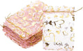 PATIKIL 100 Pcs 4x6 Inch Heart Printed Organza Bags by PATIKIL