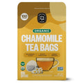 FGO Organic Chamomile Tea, 100 Eco-Conscious Tea Bags, Caffeine Free, by FGO