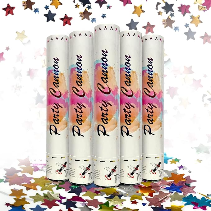 12 Inch Confetti Cannon Party Poppers Party Supplies, Air Powered | Launches by Zloveleexr