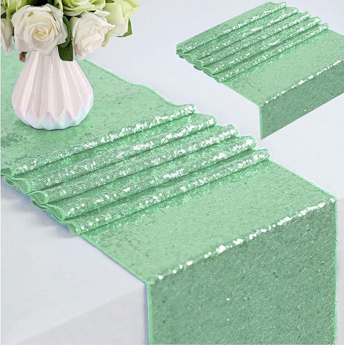 Eternal Beauty Mint Green Table Runner by EternalBeauty