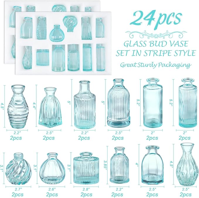 Bud Vases in Bulk 24, Small Vases - Image 7