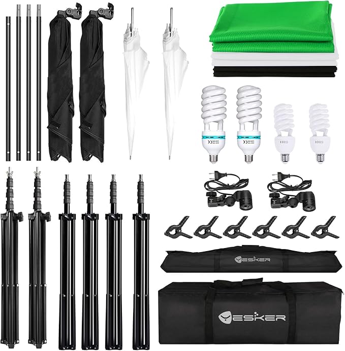 Yesker Photography Lighting Kit 8.5x10ft backdrop Support Equipment System - Image 6