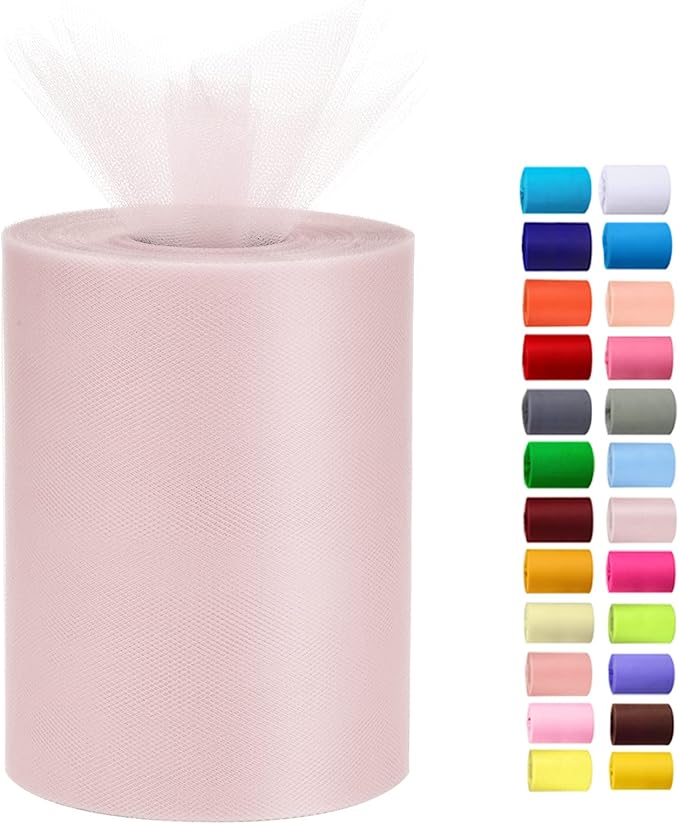 Tulle Rolls 6” by 100 Yards Tulle Roll Spool Fabric by Miegecha