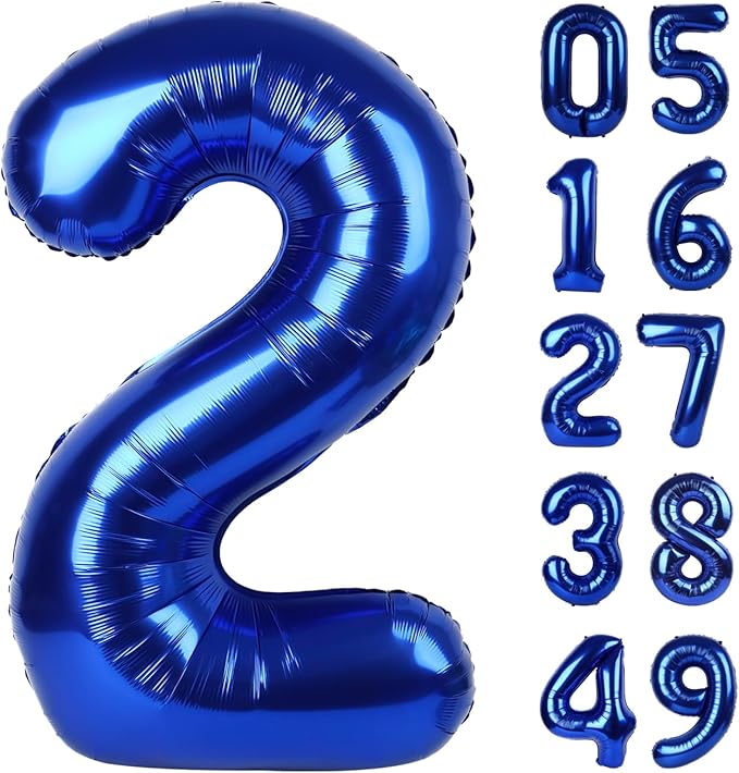 Night Blue number balloon 2026 by Upgesy