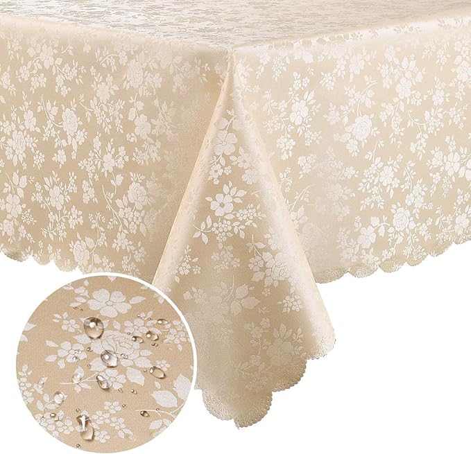 Smiry Rectangle Table Cloth, Waterproof Heavy Duty Vinyl Tablecloths, Wipeable by Smiry