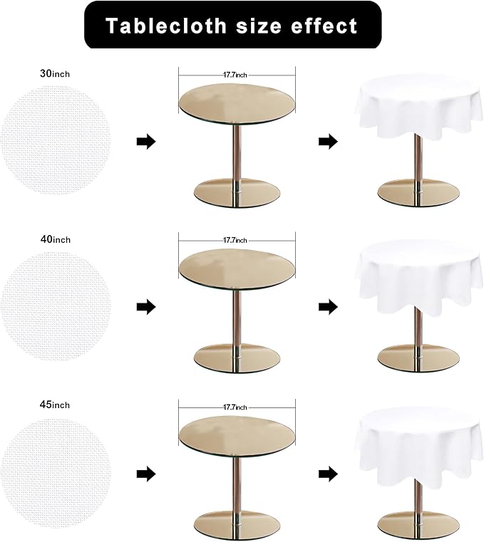 Hiasan Round Tablecloth 45 Inch Linen - Image 2