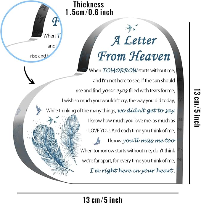 Sympathy Gifts - A Letter from Heaven- Memorial Gift - Image 2