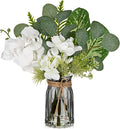 White Orchids Artificial Flowers by Oairse