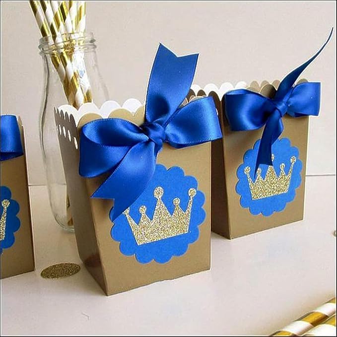 1 Inch Royal Blue Satin Ribbon 50 Yards Solid Fabric Ribbons - Image 3
