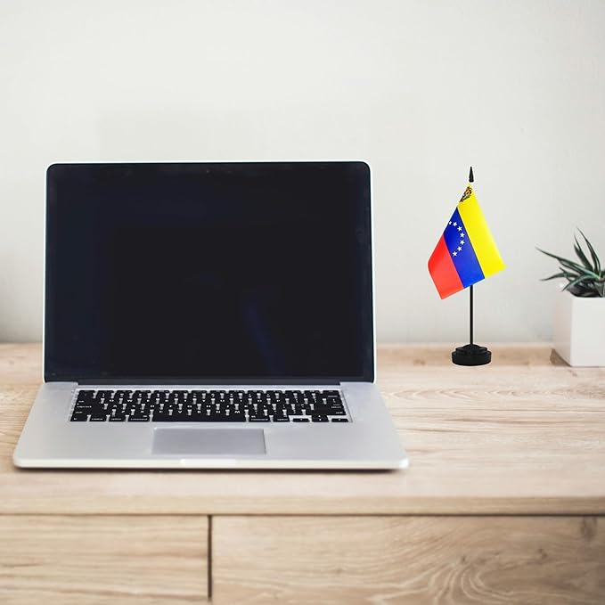 2 Pack Venezuela Desk Flag Set, Venezuelan Desktop Small Miniature Table Office - Image 5