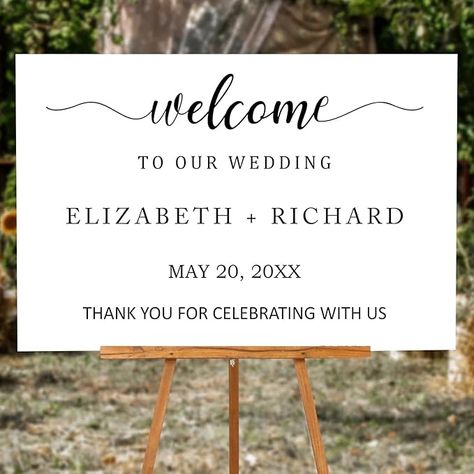 Personalized Wedding Welcome Sign Template, Editable Printable Minimalist Design - Image 5