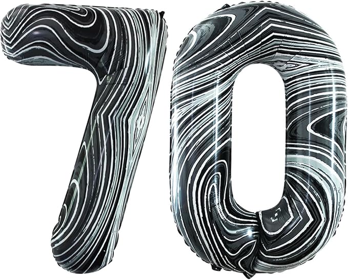 GOER Number 70 Balloons for 70th Birthday Party Decorations, 42 Inch Jumbo Foil by GOER