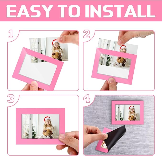 Soaoo 60 Pcs Magnetic Picture Frames Wallet Size 2.5 x 3.5 Inches Reusable - Image 5