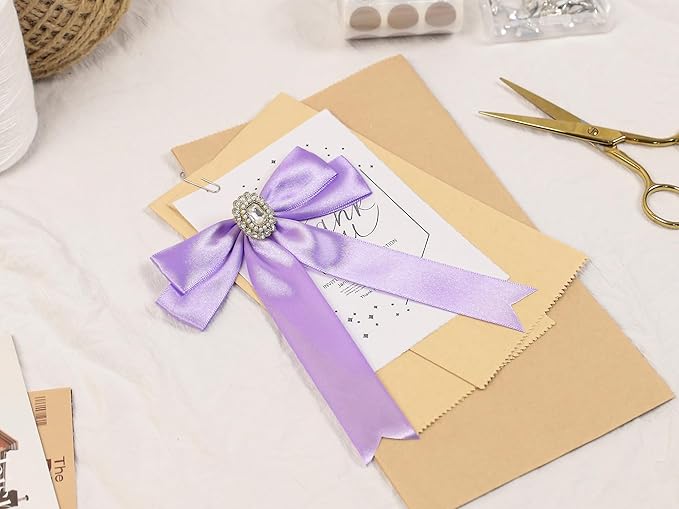 Light Purple Satin Ribbon 1 inch X Continuous 50 Yards, Single Face Polyester - Image 7