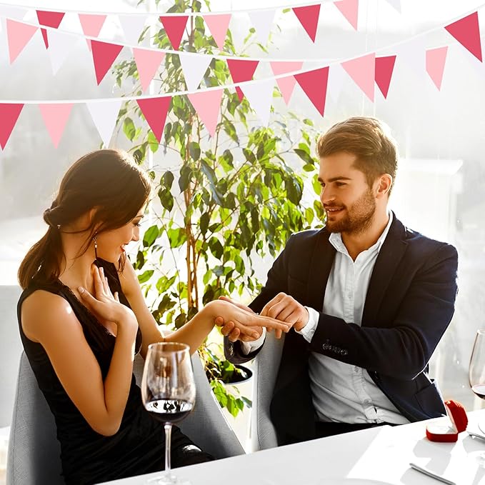Pink Pennant Banner Triangle Flag Bunting Garland - Image 6