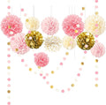 AOBKIAT Wedding Baby Shower Decorations Set, Circle Dots Colorful Paper Garland by aobkiat