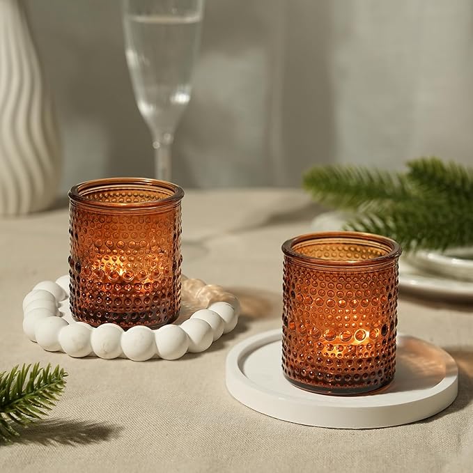 36pcs Amber Votive Candle Holders - Image 4