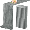 20 Pack Gray 10FT Cheesecloth Table Runner Rustic Gauze Fabric Cheese Cloth by FoliafeelHome