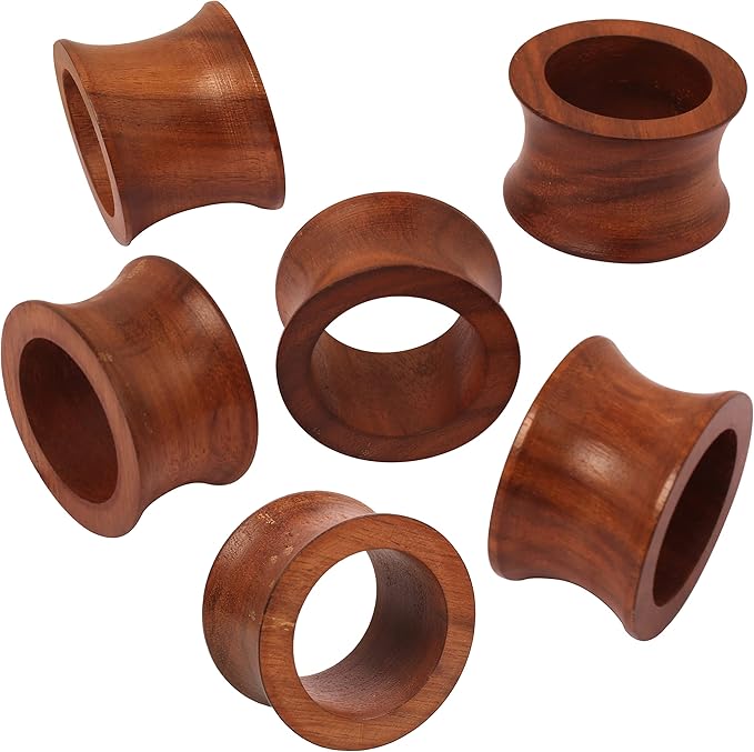 Beautifully Handcrafted Natural Wood Large Size Party Dining Table Napkin - Image 5