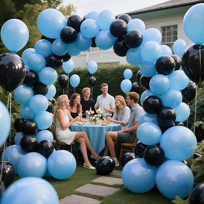 KAWKALSH Baby Blue Balloon Arch Kit 111Pcs 18 12 5 Inch Latex Party Balloons - Image 5
