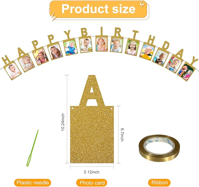 Birthday Photo Banner, Suitable - Image 2