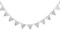 Pinkblume Double Sided Sequin Fabric Triangle Pennant Banner Flag Bunting by pinkblume