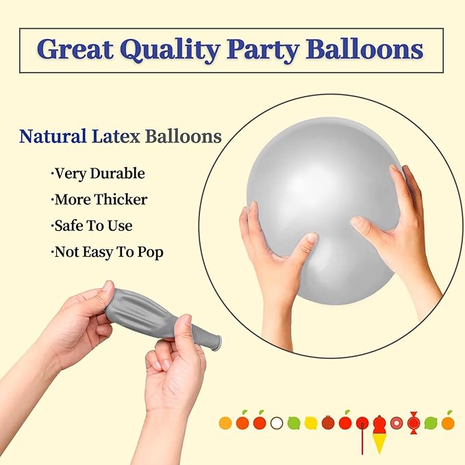 110pcs Grey Balloon 12 inch - Image 3
