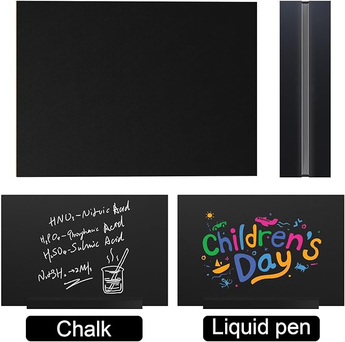 EHWINE Mini Chalkboard Easel Sign Set, 8 Pack 6x8 Inch Wooden Boards - Image 4
