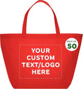 DISCOUNT PROMOS Custom Southern Style Grocery Tote Bags Set of 50 by DISCOUNTPROMOS