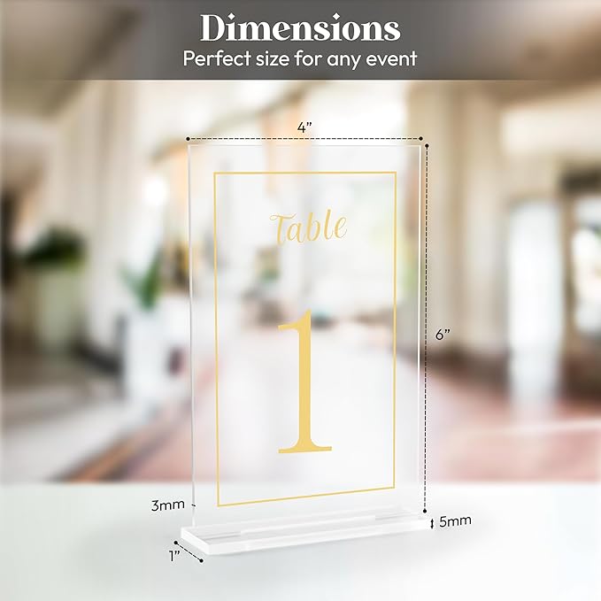 Acrylic Table Numbers 1-20 - Image 2