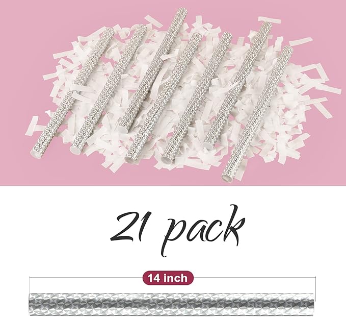 BATTIFE 21Pack White Confetti Wands, 14 Inch Tissue Paper Confetti, Flick - Image 5