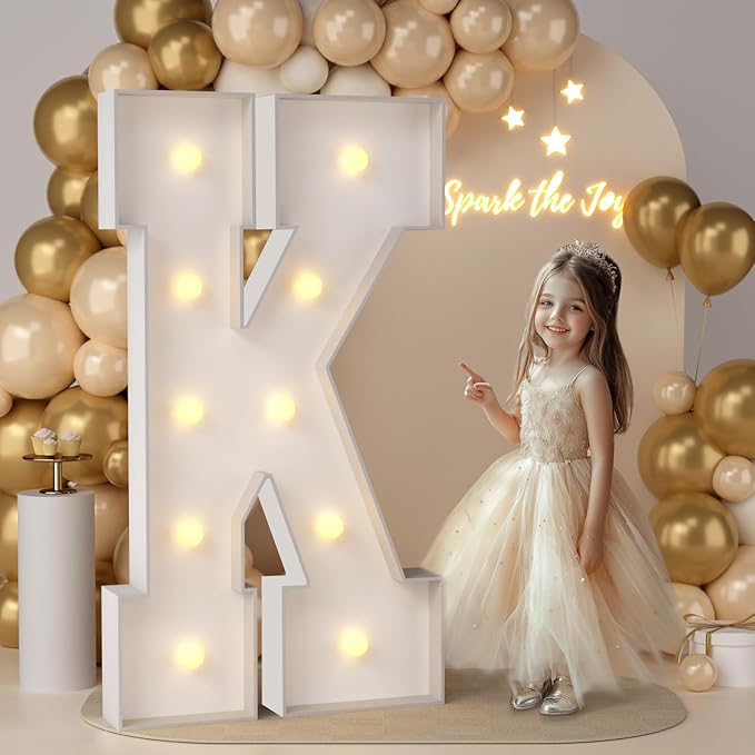 JoyMuse 4FT Marquee Light Up Letters, Large Marquee Letters 4 Feet Tall by Unknown