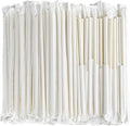 White Paper Straws Wrapped Individually by chunspak