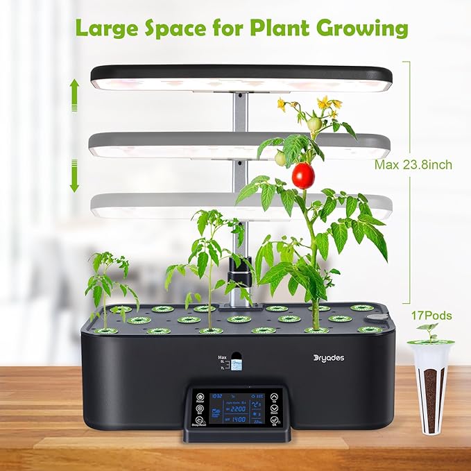Indoor Gardening 17 Pods Hydroponics Growing System Kit Smart Lighting Setting - Image 5