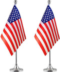 ZXvZYT 2 Pack US flag USA Table Flag Small Mini United States Desk Flag by ZXvZYT
