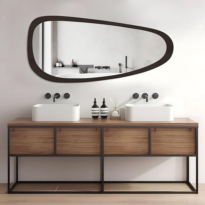 WallBeyond Asymmetrical Mirror, Irregular Wall Mirror, Wall Mirrors Decorative - Image 7