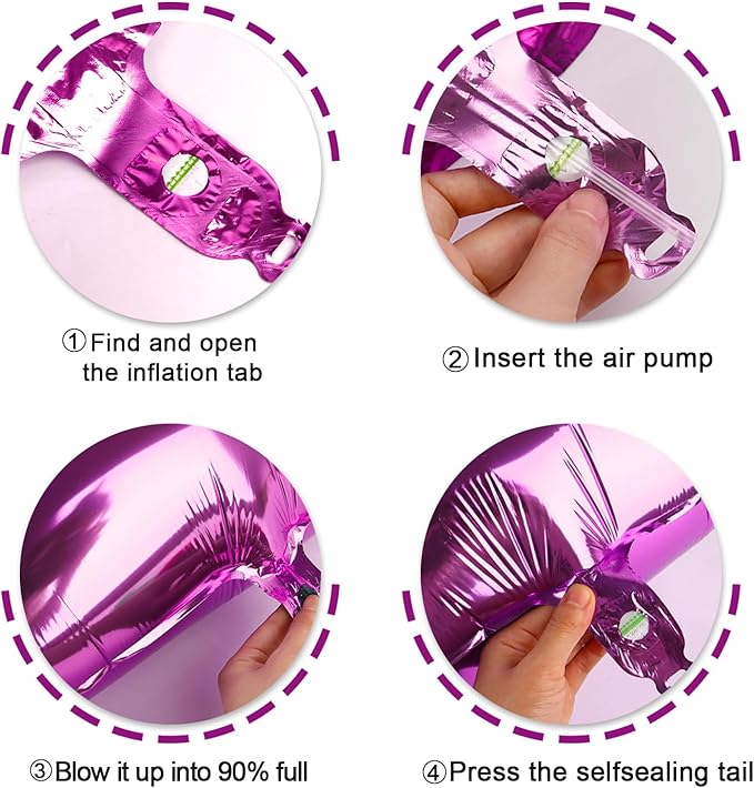 Rosy Purple Number 1 Balloon 40 inch, Number 1 Birthday Balloons - Image 3