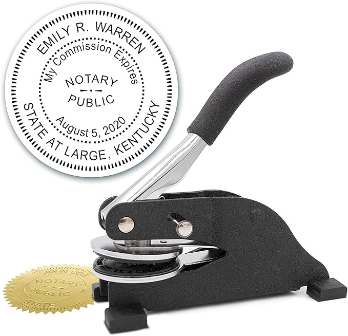 MaxMark Notary Seal Round Desk Embosser by Maxmark