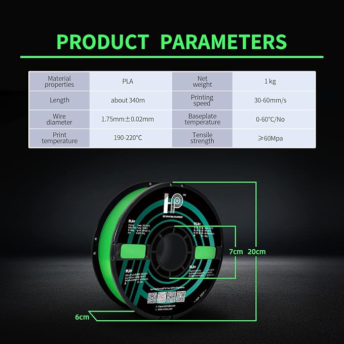 Glow in The Dark PLA Filament, 3D Printer Filament, PLA Filament 1.75mm - Image 6